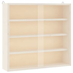 vidaXL Vitrina de madera para coleccionistas con puertas 40x8,5x37 cm