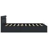 vidaXL Cama hidráulica almacenaje LED sin colchón negro 140x200 cm