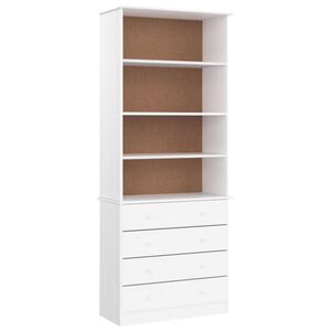 vidaXL Librer&iacute;a con cajones ALTA madera de pino blanco 77x35x186,5 cm