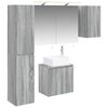 vidaXL Juego de Muebles de Ba&ntilde;o 5 uds. Sonoma gris
