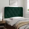 vidaXL Cabecero de cama acolchado terciopelo verde oscuro 100 cm