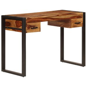 vidaXL Escritorio con 2 cajones madera maciza de acacia 110x50x77 cm