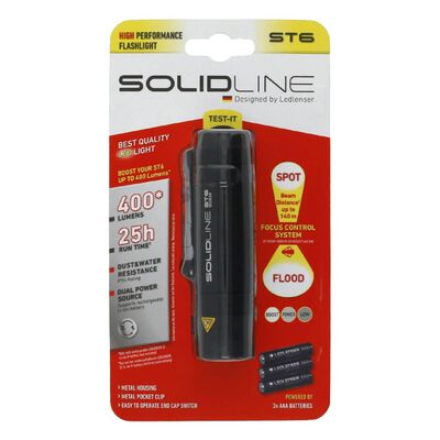 SOLIDLINE Linterna ST6 con clip 400 lm