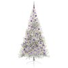 vidaXL &Aacute;rbol de Navidad Artificial Preiluminado Plateado 210 cm PET