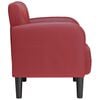 vidaXL Sill&oacute;n con reposabrazos color rojo vino 54 cm cuero sint&eacute;tica