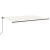 vidaXL Toldo retr&aacute;ctil manual color crema 500x300 cm