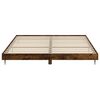 vidaXL Estructura de cama sin colch&oacute;n madera roble ahumado 120x200 cm