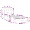 vidaXL Estructura de cama sin colch&oacute;n Zadar cuero sint&eacute;tico blanco 90x200 cm