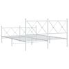 vidaXL Estructura cama sin colchón con estribo metal blanco 150x200 cm