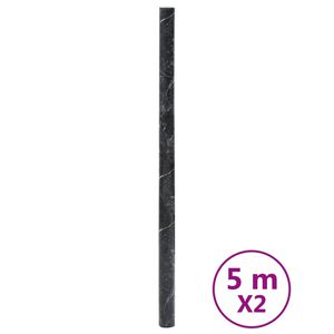 vidaXL Pegatinas de mueble autoadhesivas PVC negro m&aacute;rmol 90x500 cm