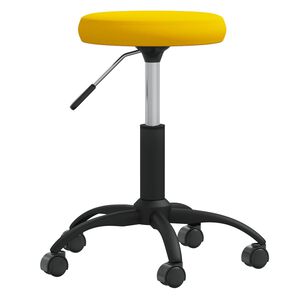 vidaXL Taburete de masajes terciopelo amarillo mostaza