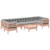 vidaXL Set de sof&aacute;s jard&iacute;n 8 pzas con cojines madera de abeto Douglas