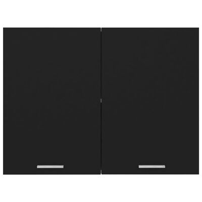 vidaXL Armario colgante de cocina contrachapada negro 80x31x60 cm