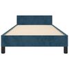 vidaXL Estructura de cama sin colch&oacute;n terciopelo azul oscuro 90x190 cm