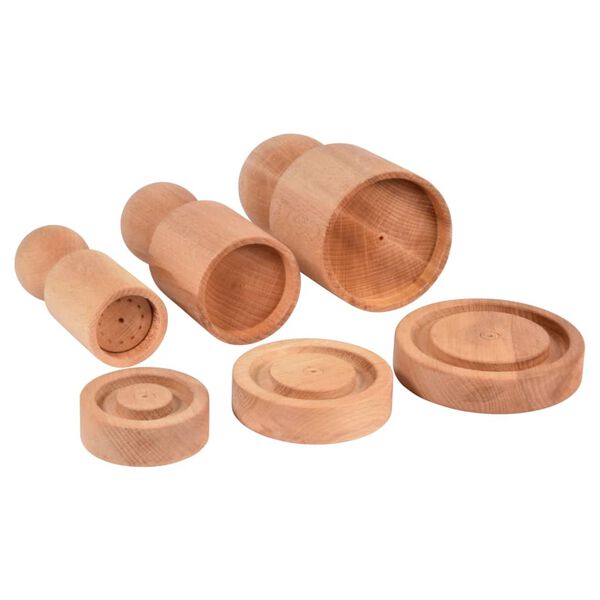 dobar Prensas para macetas de papel 3 pieza natural