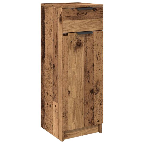 vidaXL Gabinete de Ba&ntilde;o con caj&oacute;n Madera vieja 32 x 34 x 90 cm