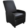 vidaXL Sillón plegable de cuero sintético negro