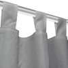 vidaXL Cortinas de micro-raso con bucles 2 unidades 140x225 cm gris