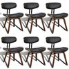 vidaXL Sillas de comedor 6 unidades madera curvada y cuero artificial