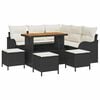 vidaXL Conjunto de sof&aacute;s de jard&iacute;n 9 uds. Negro rat&aacute;n sint&eacute;tico