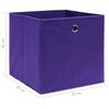 vidaXL Cajas de almacenaje 4 uds tela no tejida morado 28x28x28 cm