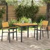 vidaXL Conjunto de Comedor de Jardín 3 pcs Negro