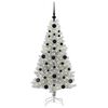 vidaXL &Aacute;rbol de Navidad con 150 LED con soporte Plateado 120 cm PET