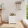 vidaXL Jardinera de madera maciza de pino blanca 31x31x31 cm