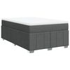 vidaXL Cama box spring con colch&oacute;n tela gris oscuro 120x190 cm