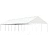 vidaXL Cenador con techo polietileno blanco 17,84x5,88x3,75 m
