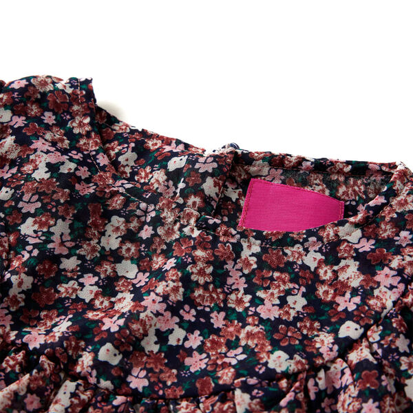 Camisa infantil de manga larga rosa oscuro 140