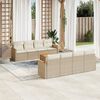 vidaXL Set de sof&aacute;s de jard&iacute;n 9 pzas con cojines rat&aacute;n sint&eacute;tico beige