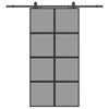 vidaXL Puerta corredera herrajes negro 102,5x205 cm vidrio templado