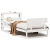 vidaXL Estructura de cama sin colch&oacute;n madera maciza blanca 90x190 cm