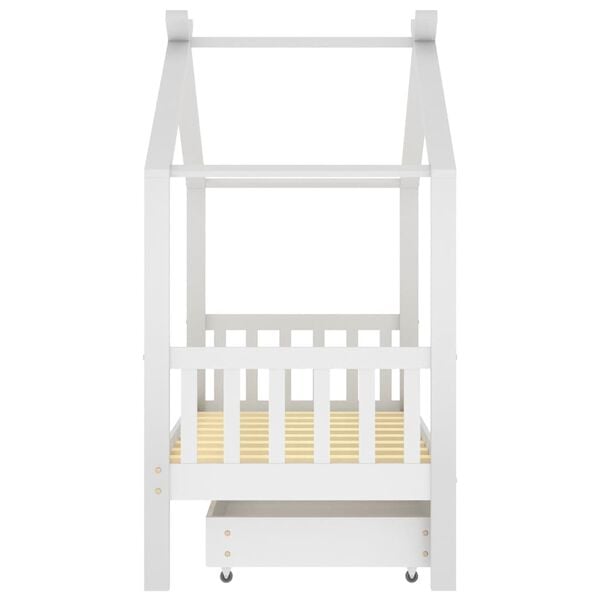 vidaXL Estructura cama ni&ntilde;os con caj&oacute;n madera pino blanco 80x160 cm