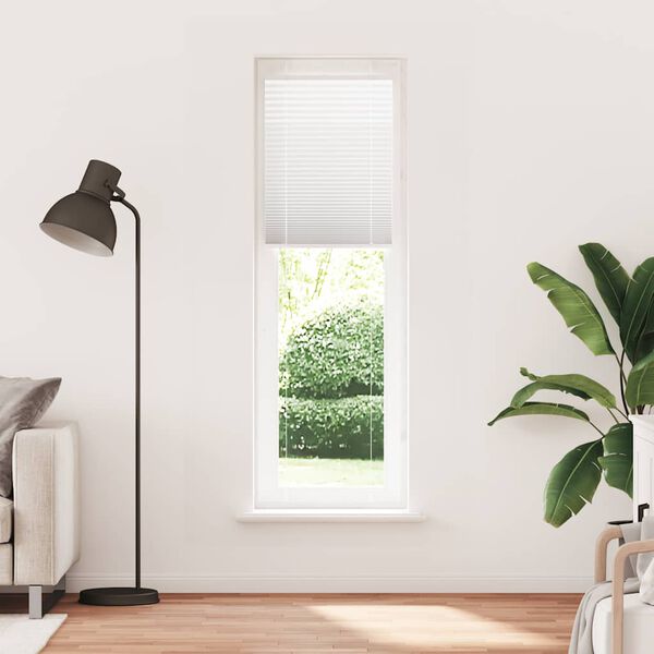 vidaXL Estor Plisado blanco 55x200 cm Tela Ancho 54,4 cm Poli&eacute;ster