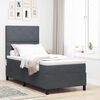 vidaXL Cama Box Spring LED Gris oscuro 100 x 200 cm Terciopelo