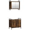 vidaXL Juego de Muebles de Ba&ntilde;o 2 uds. Roble Ahumado 65,5 x 34 x 61 cm