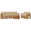 vidaXL Conjunto de sof&aacute;s de exterior 7 uds. Natural y Beige
