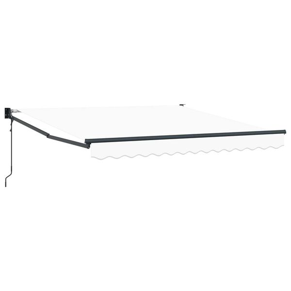 vidaXL Toldo Retráctil Blanco 350 x 250 cm tela