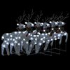 vidaXL Renos de Navidad 6 unidades 120 LED plateado