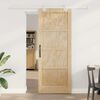 vidaXL Puerta Corredera Marr&oacute;n 83 x 211 cm Madera de pino macizo