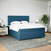 vidaXL Cama box spring con colch&oacute;n terciopelo azul 180x200 cm