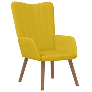 vidaXL Sill&oacute;n de relax de terciopelo amarillo mostaza