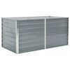 vidaXL Jardinera elevada 160x80x77 cm acero galvanizado gris