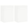 vidaXL Muebles TV de pared 2 uds madera ingenier&iacute;a blanco 100x30x30 cm
