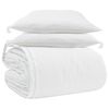 vidaXL Juego de Edred&oacute;n con almohada 3 uds. Pluma de pato
