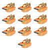 vidaXL Correas de sujeci&oacute;n de trinquete 10 uds 2 T 8mx50mm naranja