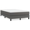vidaXL Estructura de cama con somier cuero sint&eacute;tico gris 120x200 cm