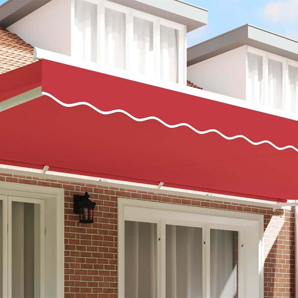 vidaXL Valance de toldo Rojo 580 x 20 cm Lona